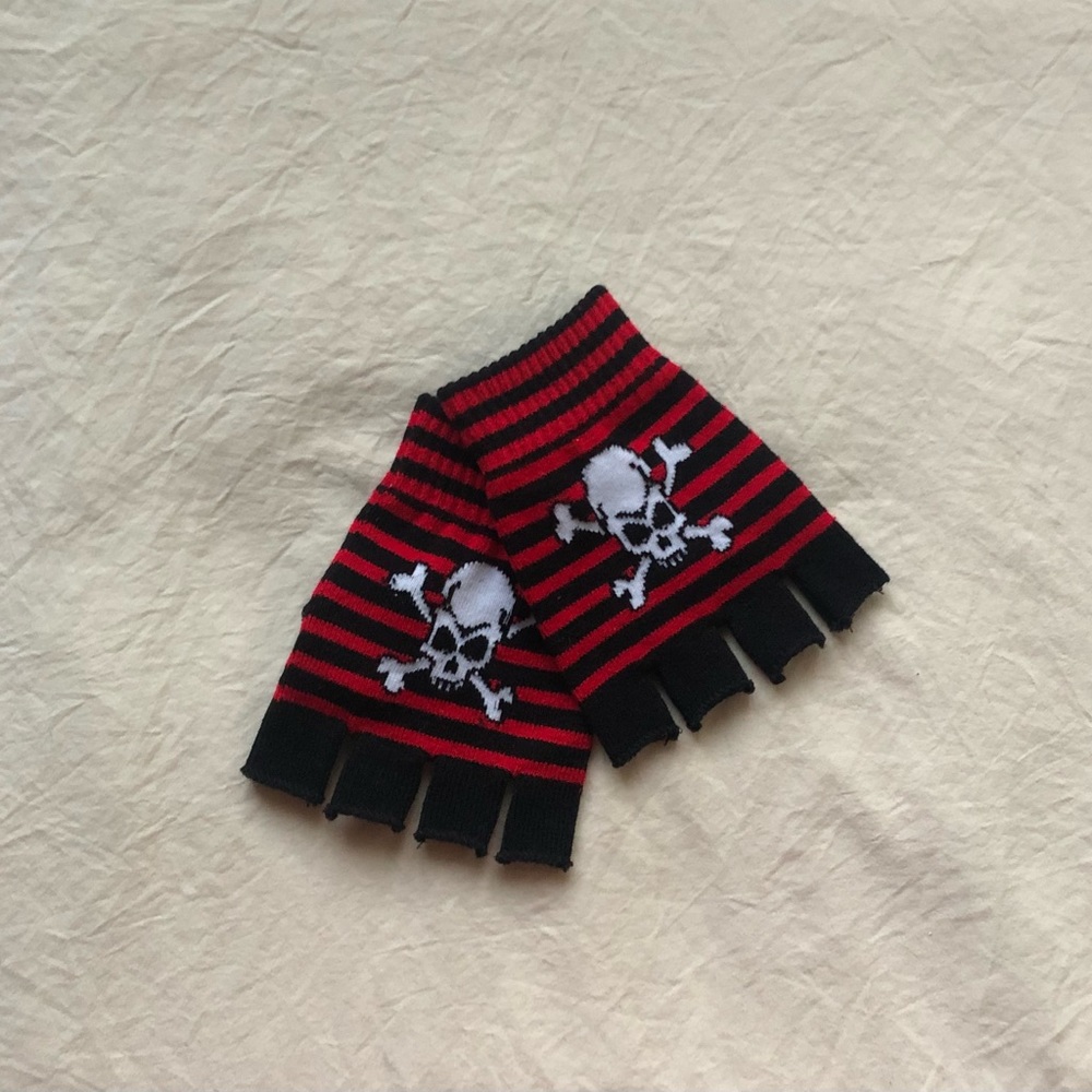 Tripp Nyc Skull Gloves Goth